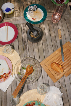Outdoor Table After Meal
