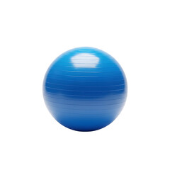 A blue exercise ball on transparent background