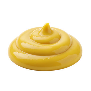 A dollop of creamy mustard on transparent background