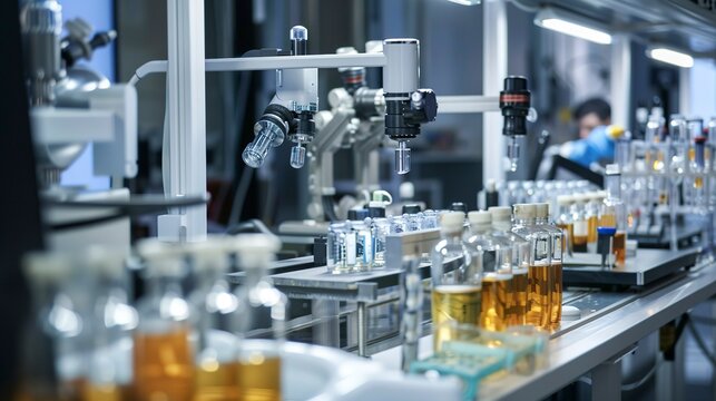 A photo of AI-powered robots in a lab environment.