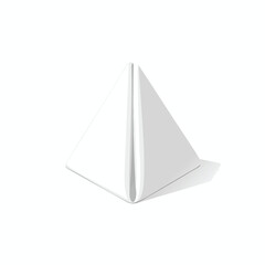 Fototapeta premium Minimalist White Paper Airplane Model for Creativity and Inspiration
