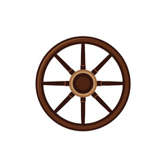 Obraz premium Rustic Wooden Wheel for Decorative Crafts and Vintage Design
