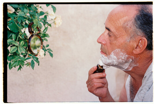 Shaving morning routine