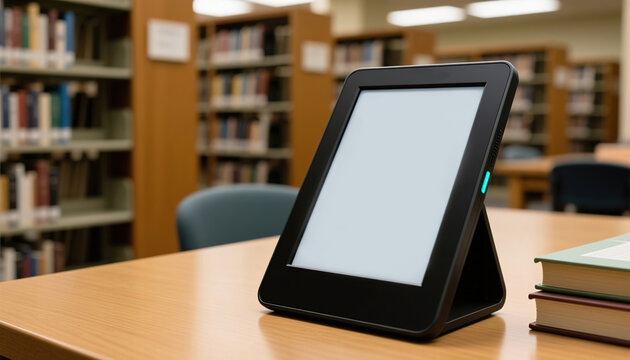 Clean realistic mockup of e-reader