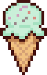 Obraz premium Cute girlish pixel icon