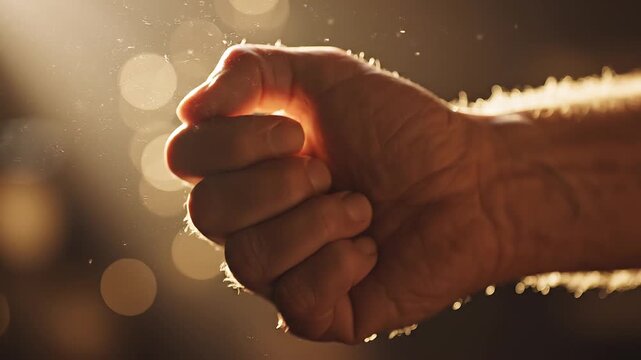 Hand gestures and emotions closeup sequence.