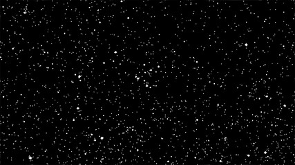 white stars on black background. Space Wallpaper Night Sky Vector graphic. Light Snow dots on dark astronomy texture. © Steps&Stones Design