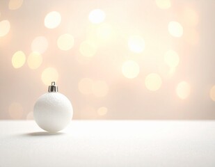 silver christmas ball on snow