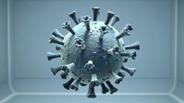 Single Virus Particle Rotating in Sterile Medical Background