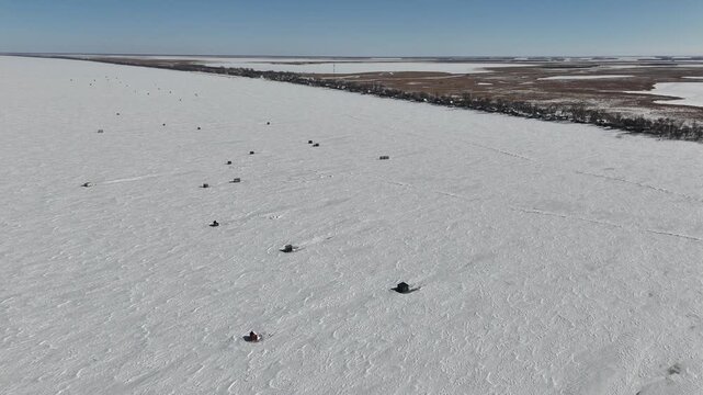 Lake Manitoba Frozen at Delta Beach