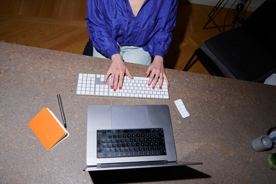 Typing at Home Office