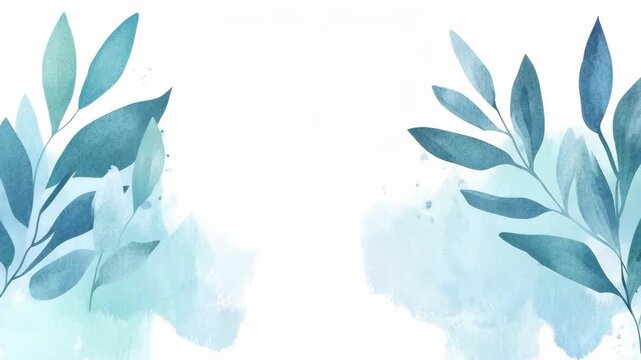 Gentle Leaves Design: Delicate blue-green leaves form an elegant design. The image showcases the beauty and calm in nature, perfect for enhancing any project.