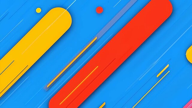 Geometric Abstraction: A captivating composition of abstract forms with vibrant colors and dynamic lines, a modern and visually stimulating design.