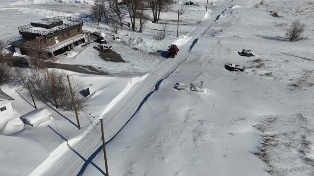 Lake Manitoba Frozen at Delta Beach