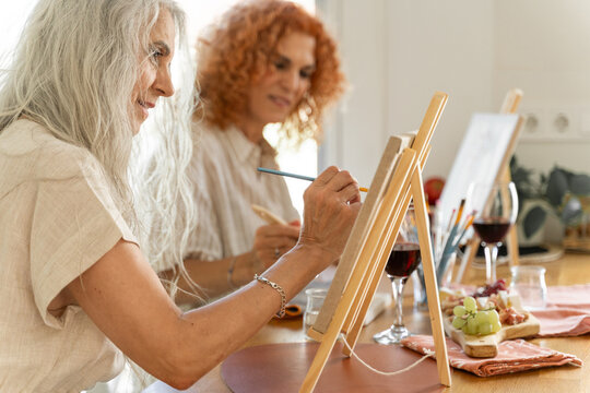 Friends Painting Togethe