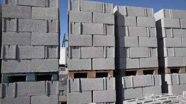 Concrete blocks that are created for the construction of a house from which it turns out good and high-quality