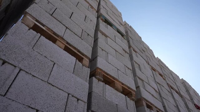Concrete blocks that are created for the construction of a house from which it turns out good and high-quality