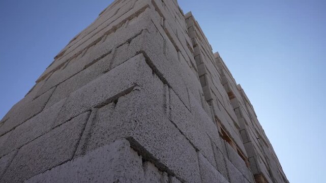 Concrete blocks that are created for the construction of a house from which it turns out good and high-quality