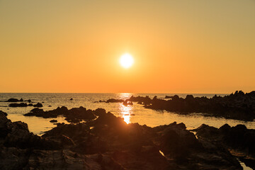 Fototapeta premium 神奈川県横須賀市 荒崎海岸夕景
