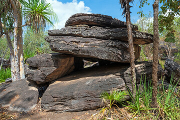 Sandstone Slabs Piled By Nature