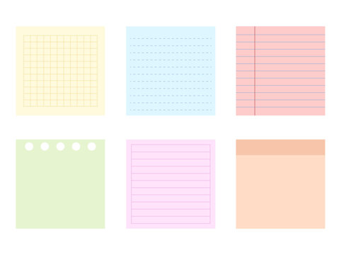 set of colorful sticky notes notepad memo to do list illustration clipart