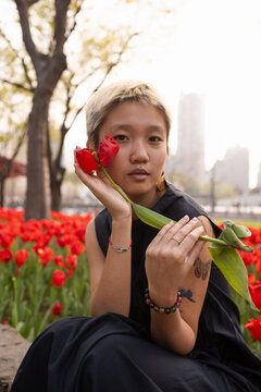 Tulip Against the Face