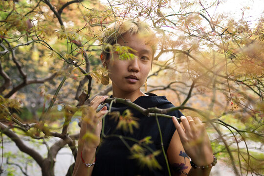 Portrait Framed by Branches