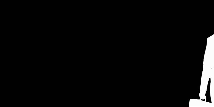 vector white silhouette of a woman on daily action with alpha channel