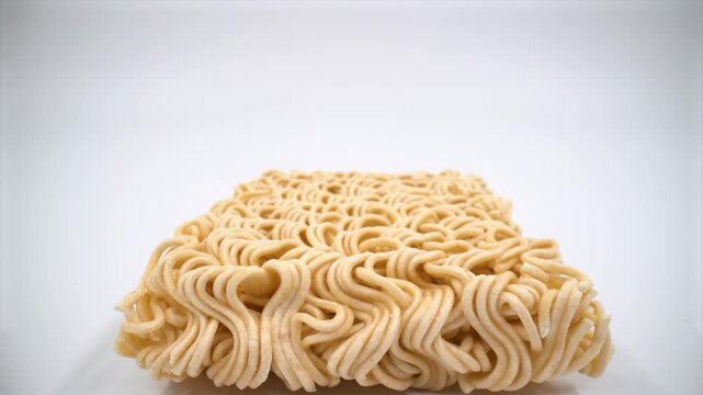 Raw instant noodles isolated