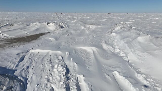 Lake Manitoba Frozen at Delta Beach