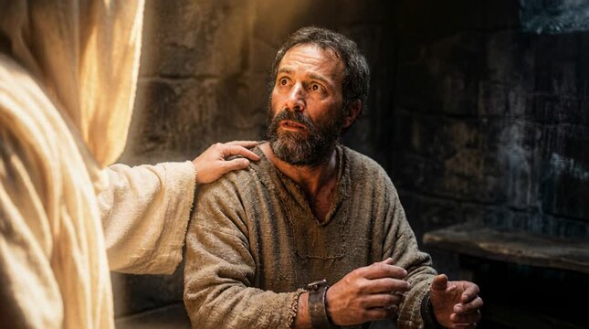 Apostle Saint Peter Rescued from Prison by an Angel