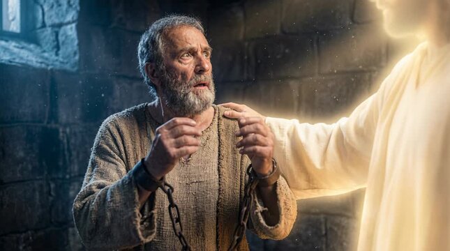 Apostle Saint Peter Rescued from Prison by an Angel