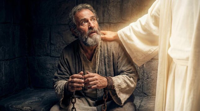 Apostle Saint Peter Rescued from Prison by an Angel