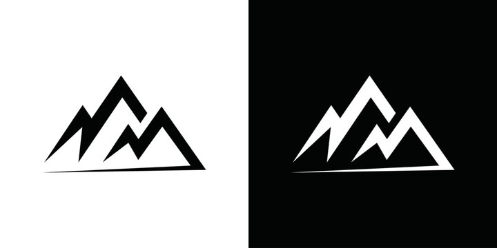 simple vector mountain logo