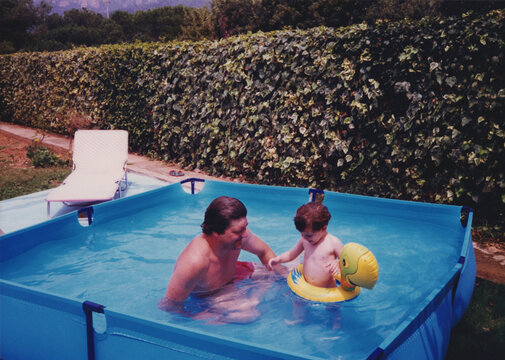 Father and DAUGHTER in Pool