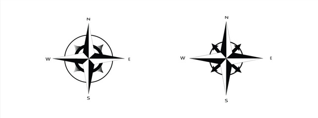 compass direction icon, direction finder symbol with a simple design on a white background. vector illustration © wahyu