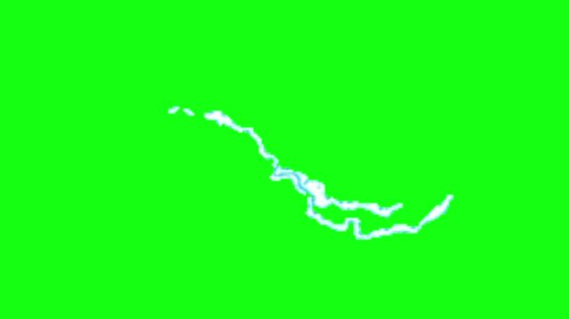 electricity on green background