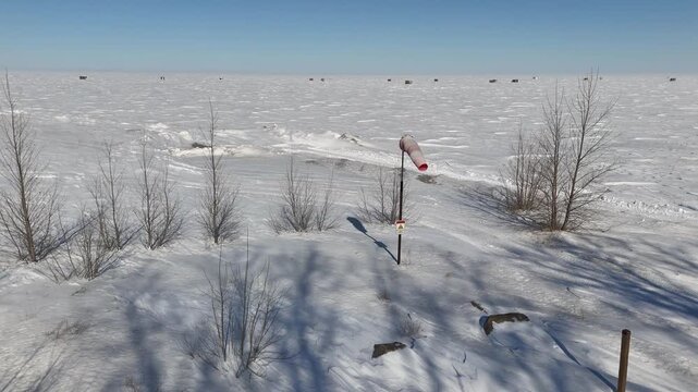 Lake Manitoba Frozen at Delta Beach
