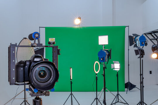 studio with green screen