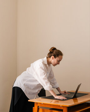  Freelancer Working from Home with Laptop