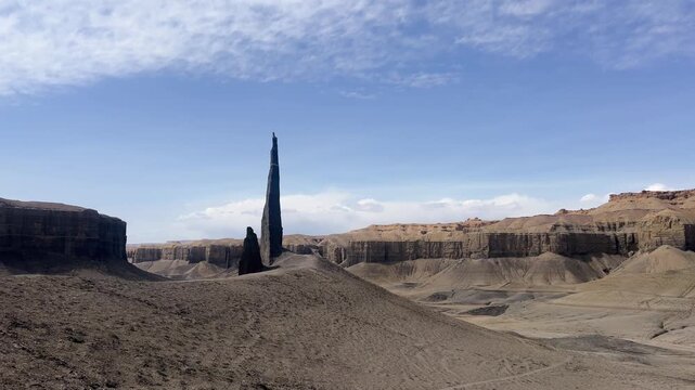 Amazing landscape at Long Dong Silver, Utah, USA geological landmark . Handheld video