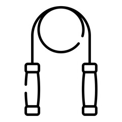 Skipping rope black line icon
