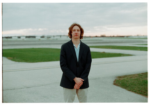 Student pilot at a regional airport