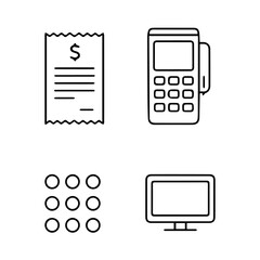 Cash register line icon set vector
Vector set of icons on a white background