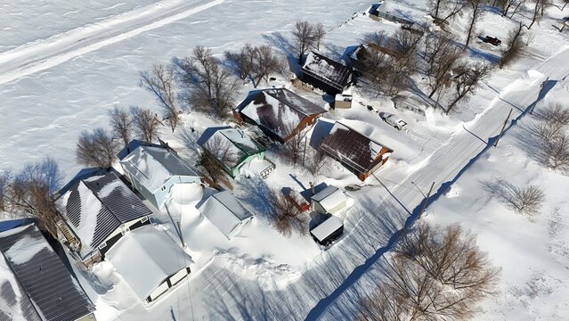 Lake Manitoba Frozen at Delta Beach