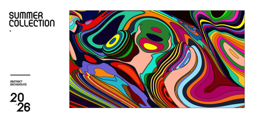 Vibrant Abstract Art for 2026 Summer Collection Design
