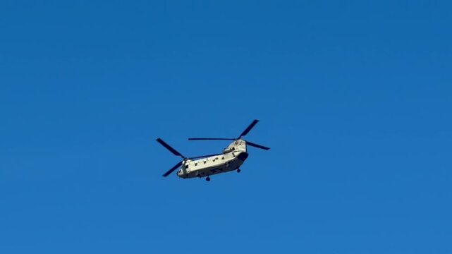 A helicopter in flight was captured in Fort Worth, USA.