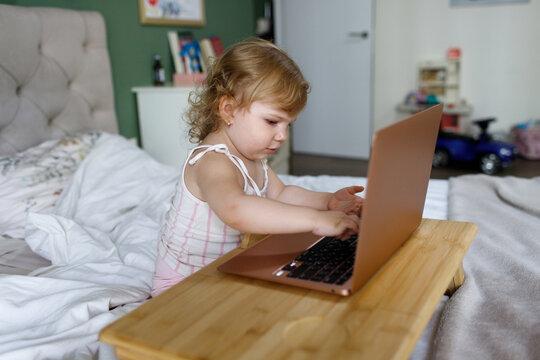 child watching cartoons on a tablet