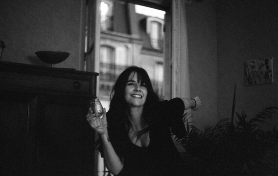 Black hair woman dancing