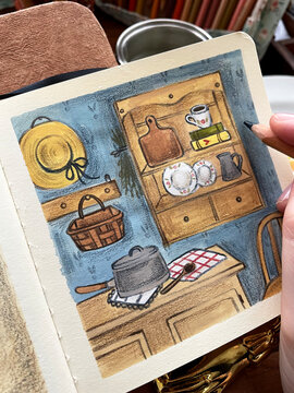 Retouching a retro kitchen